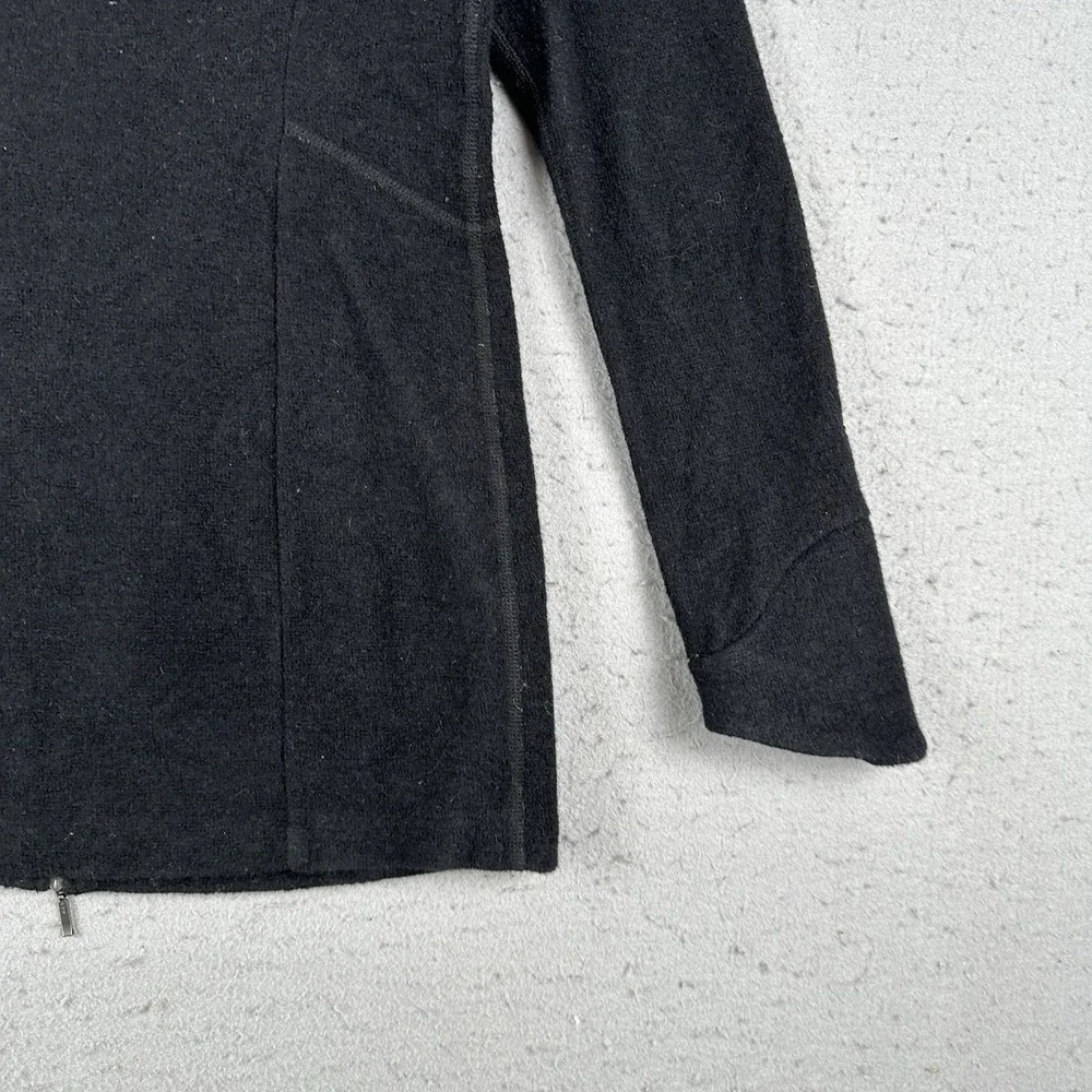 Ibex Jacket Womens Small Black BACKBAY Zque Merino Wool Tunic Full Zip Mock Neck